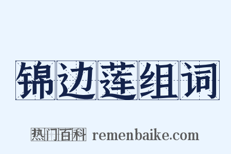 锦边莲组词是什么意思的图片